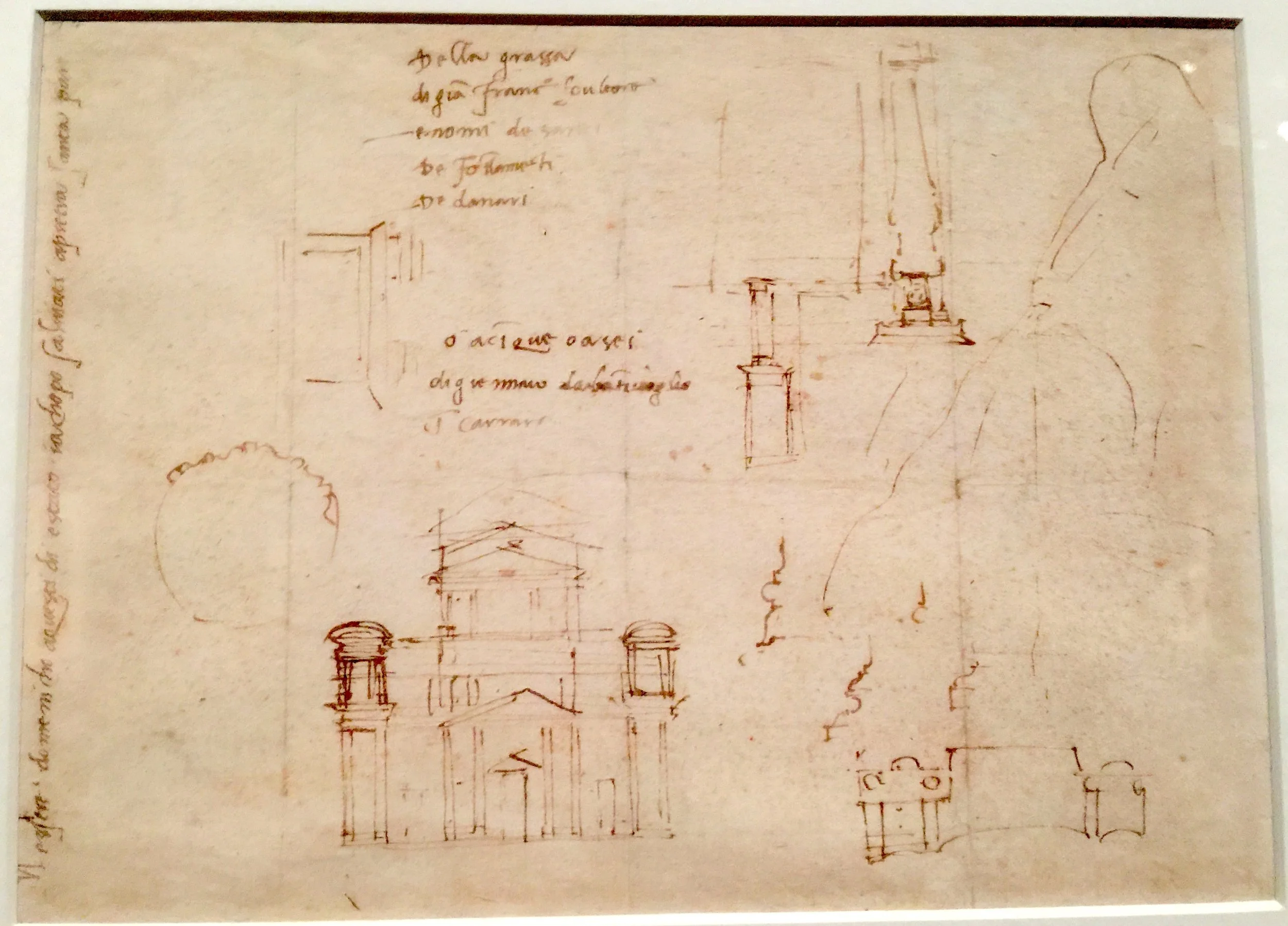 Sketches for the "Second Design" of the Facade of San Lorenzo 聖洛倫佐教堂設計門面草圖