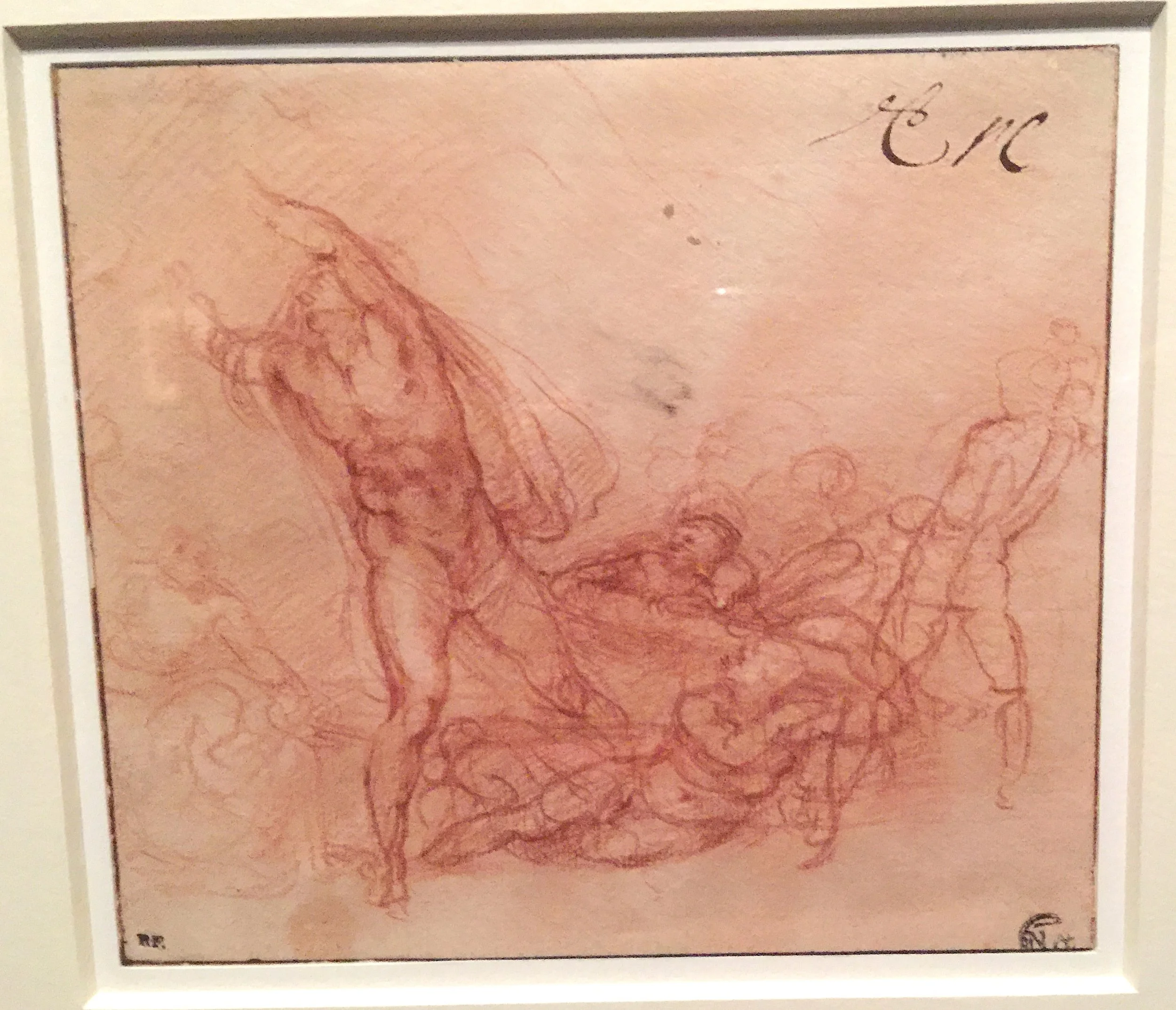 Sketch for a Scene of the Resurrection 米開郞基羅耶穌復活素描