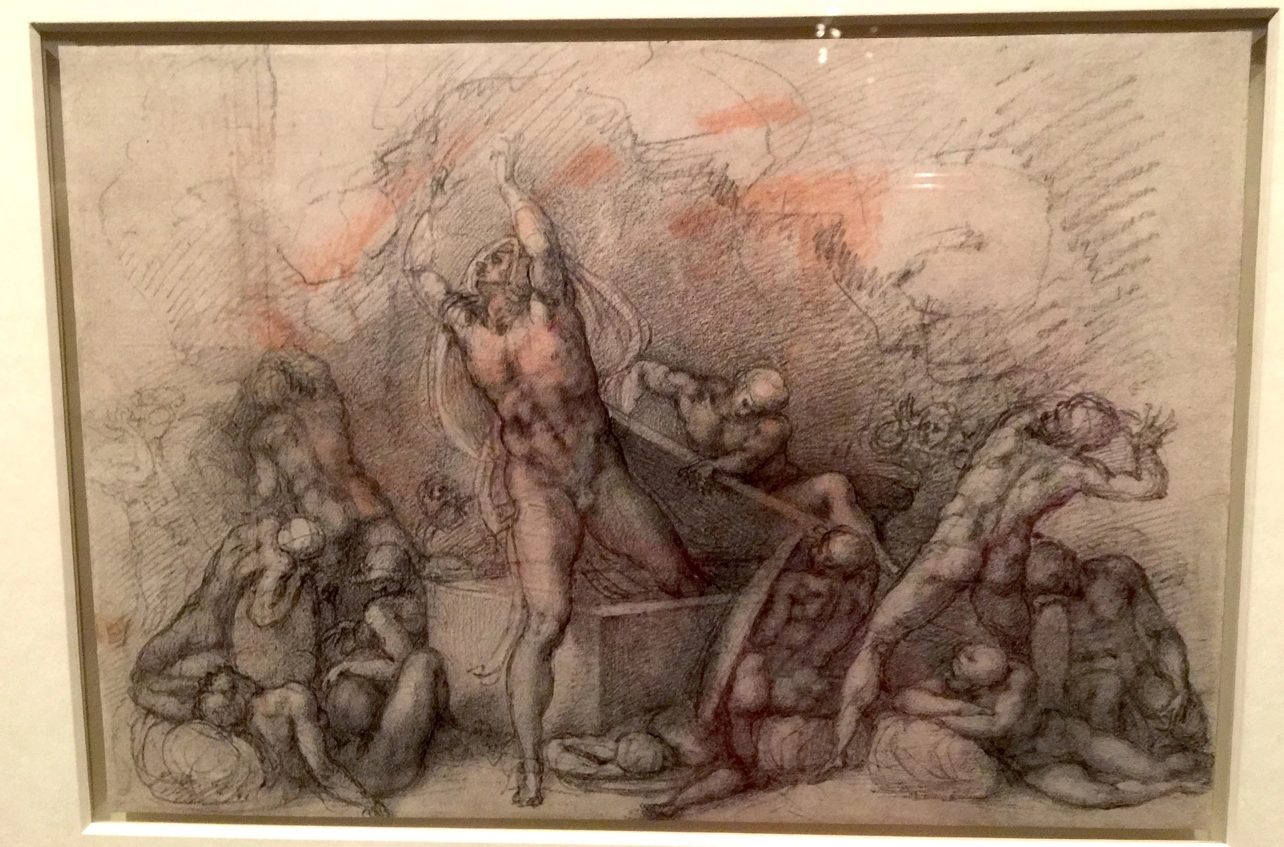Study for Scene of the Resurrection 米開郞基羅耶穌復活素描