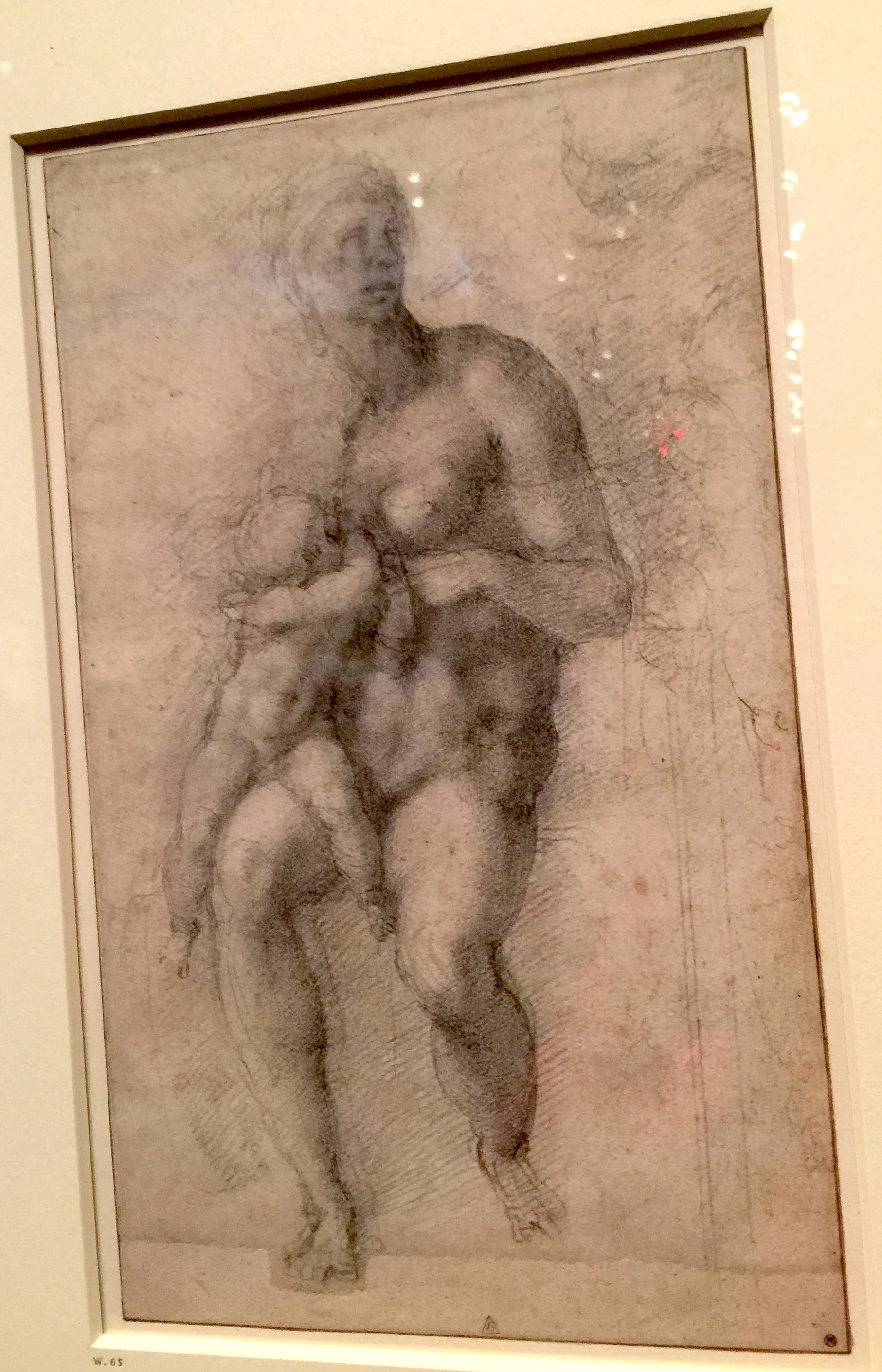 Study for the Virgin and Child  米開朗基羅手稿「聖母聖嬰」