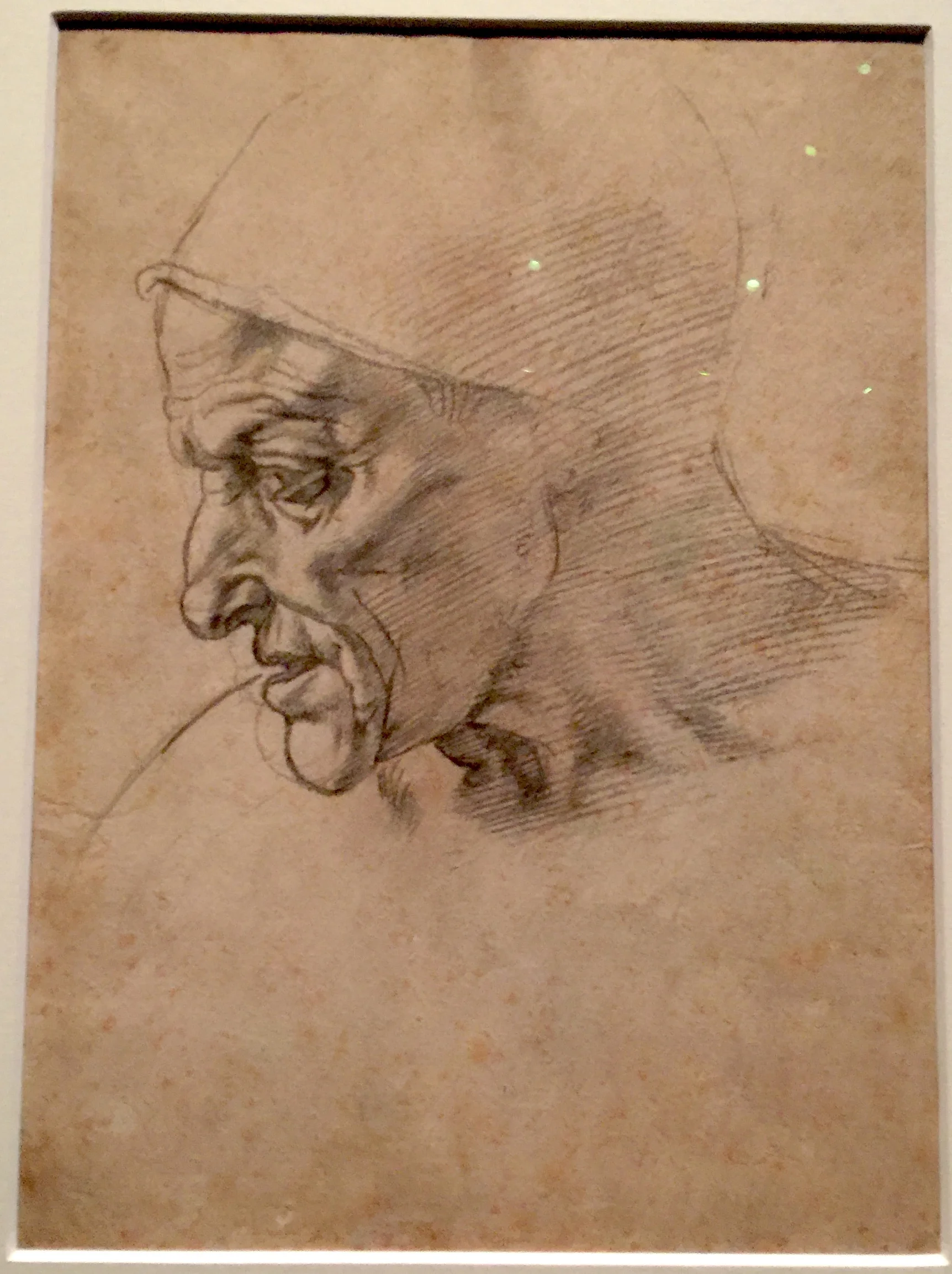 Michelangelo Study for the Head of the Cumamean Sibyl on the Sistine Ceiling 米開郞基羅西比拉先知頭像手稿