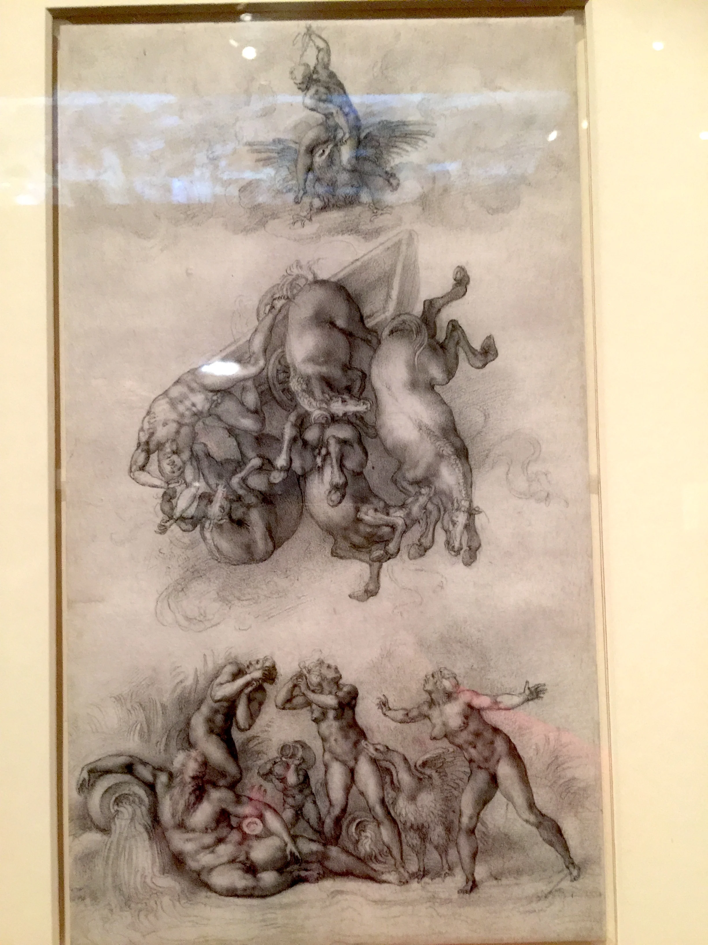 Michelangelo Fall of Phaeton 米開郞基羅手稿「法厄同的墜落」