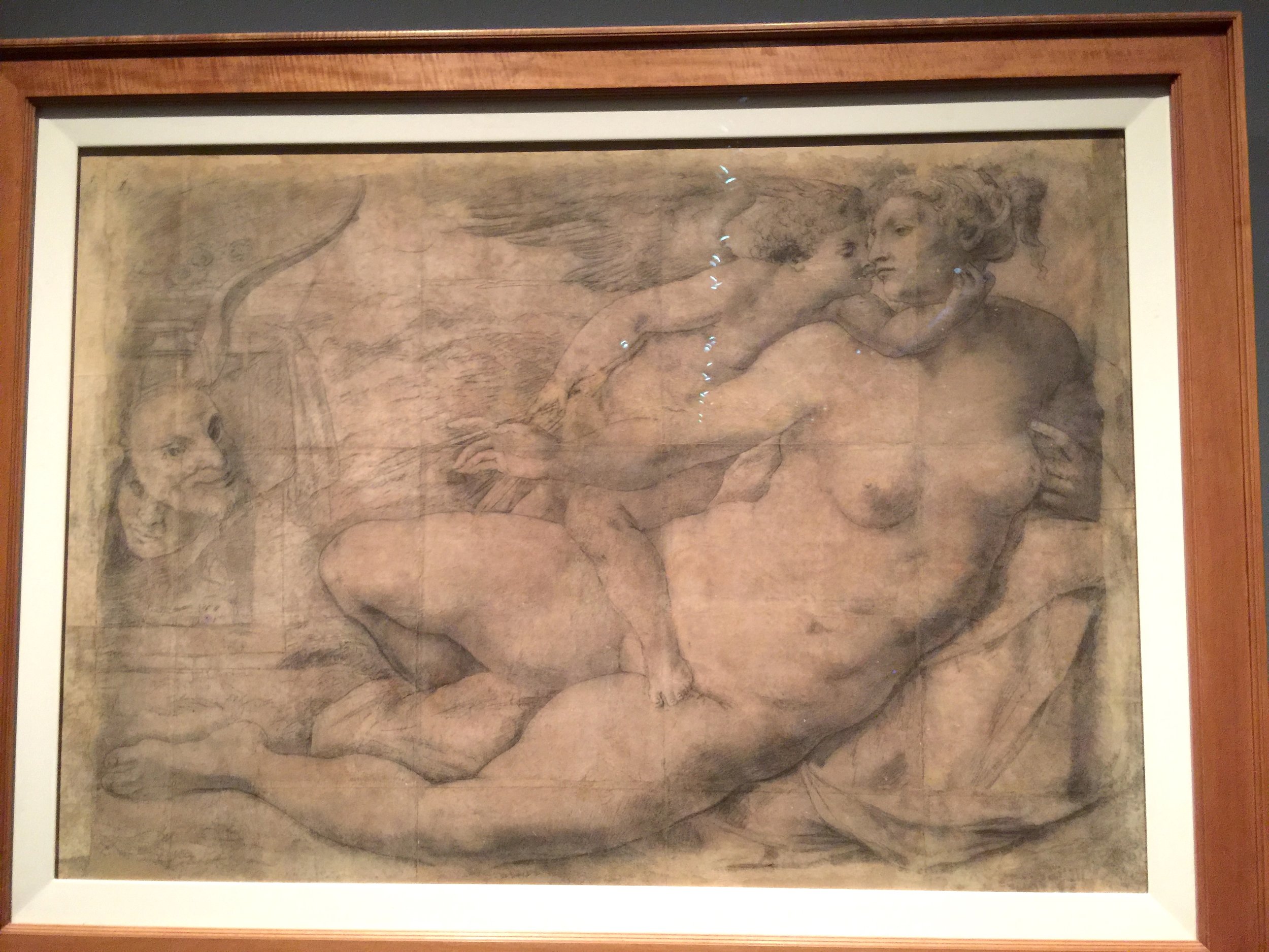 Cartoon Venus Kissed by Cupid 「丘比特親吻維納斯」素描