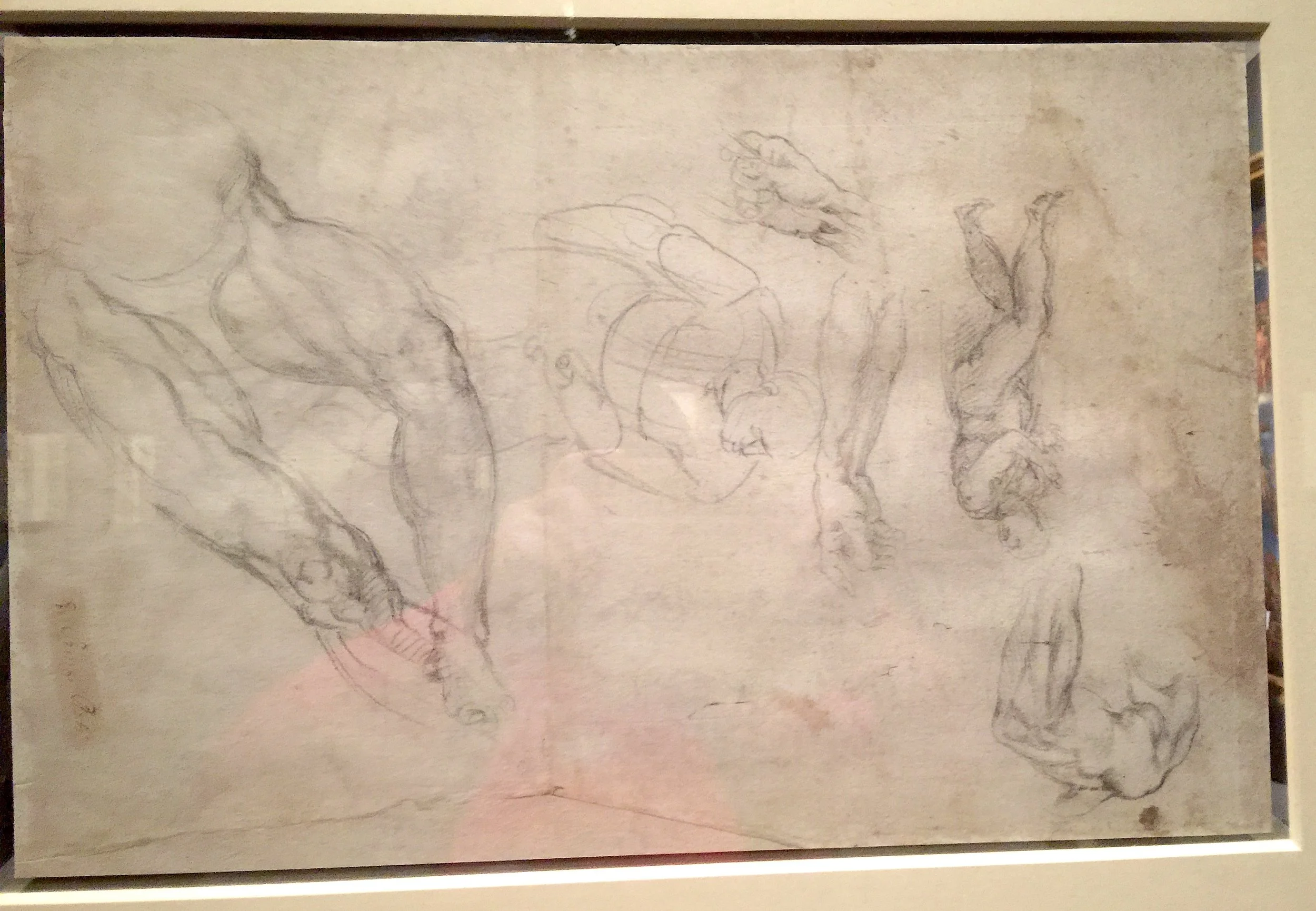Michelangelo Studies for the Last Judgment 米開郞基羅「末日審判」手稿