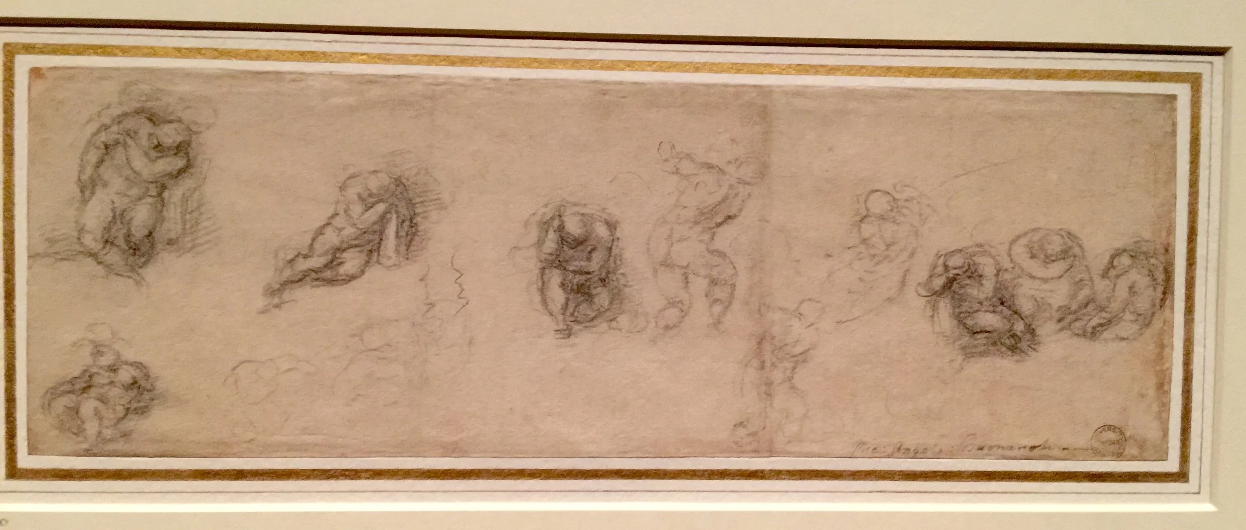 Michelangelo Sketches for Agony in the Garden 米開郞基羅「園中的痛苦」手稿