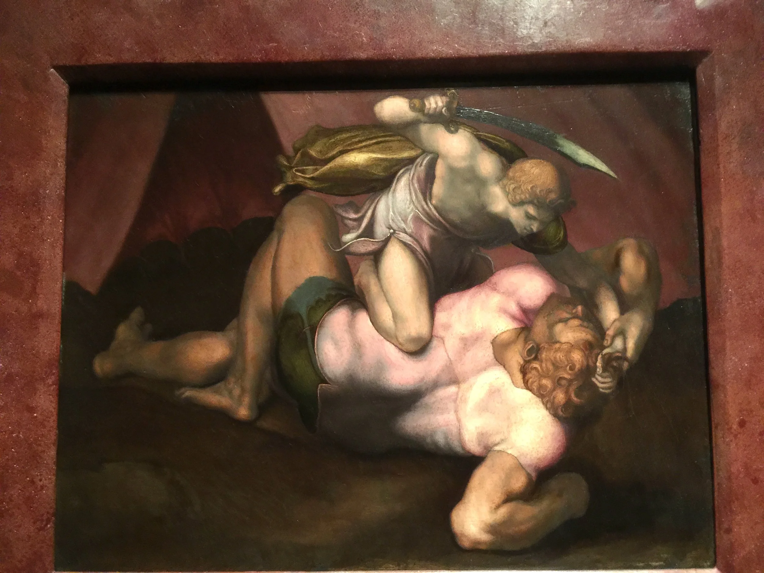 Daniele Da Volterra  David and Goliath 油畫：大衛和歌利亞