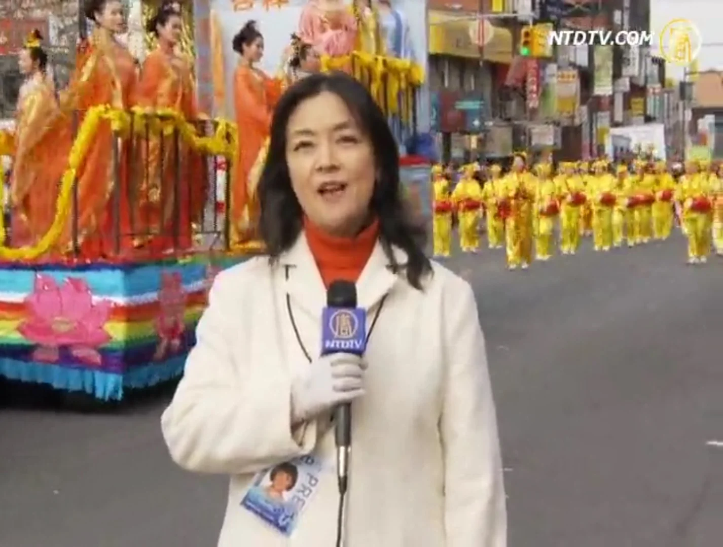 退黨中心首次參加法拉盛新年遊行