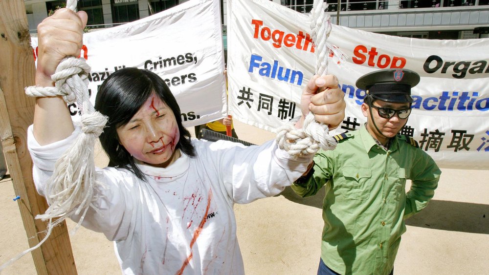 Falun Gong members have protested around the world against the harvesting of organs