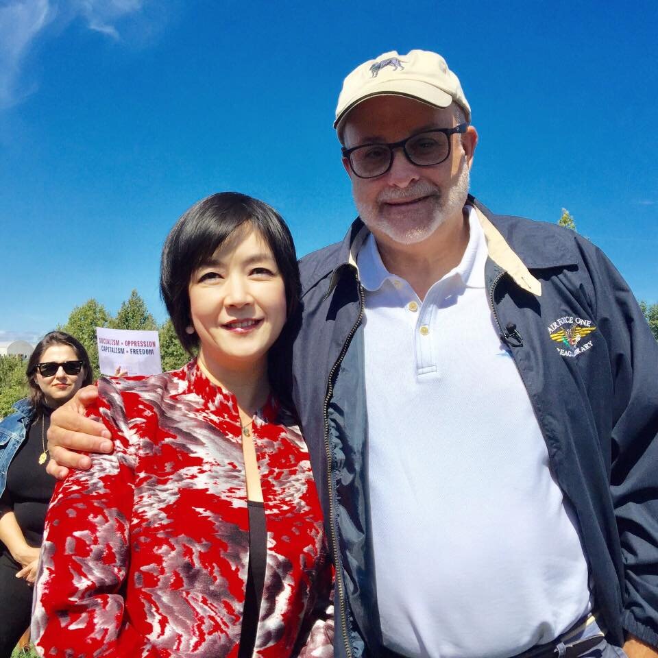 Jennifer with Mark Levin, Mark Levin Show, LevinTV,    at the “Stop Socialism Choose Freedom” rally at Washington DC on Sep. 19, 2019