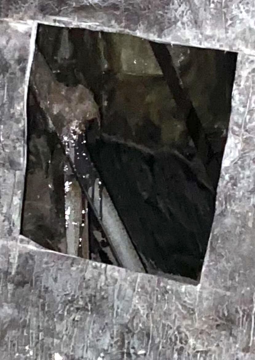 On July 17, a hole was made in the CCP Virus statue. Source:   Guppy Dong’s Facebook page