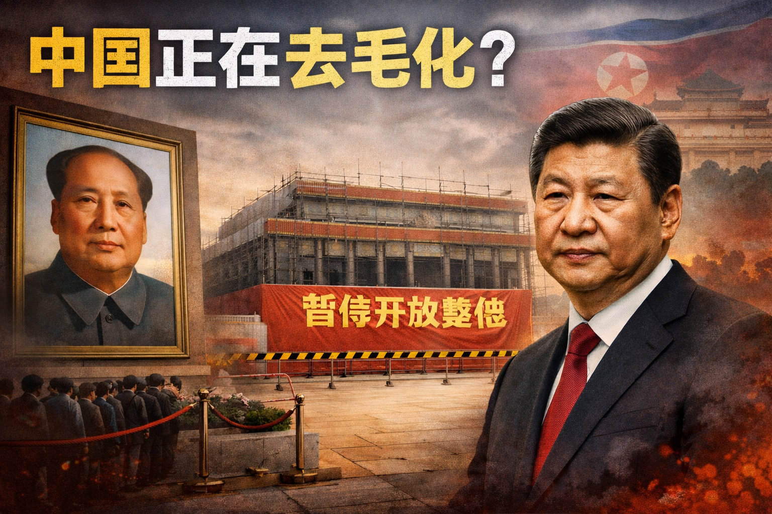 （多图）突发：毛泽东纪念堂将关闭整修   习近平测试“去毛化”？