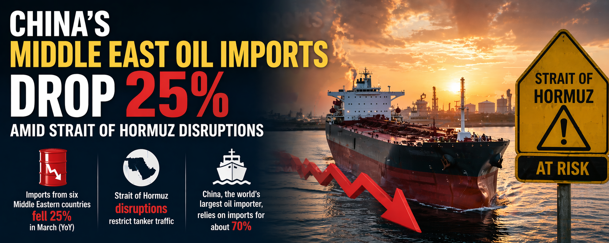 China's Middle East Crude Imports Plunge 25% Amid Strait of Hormuz Tensions