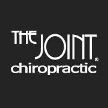 The logo for The Joint Chiropractic featuring white text on a black background.