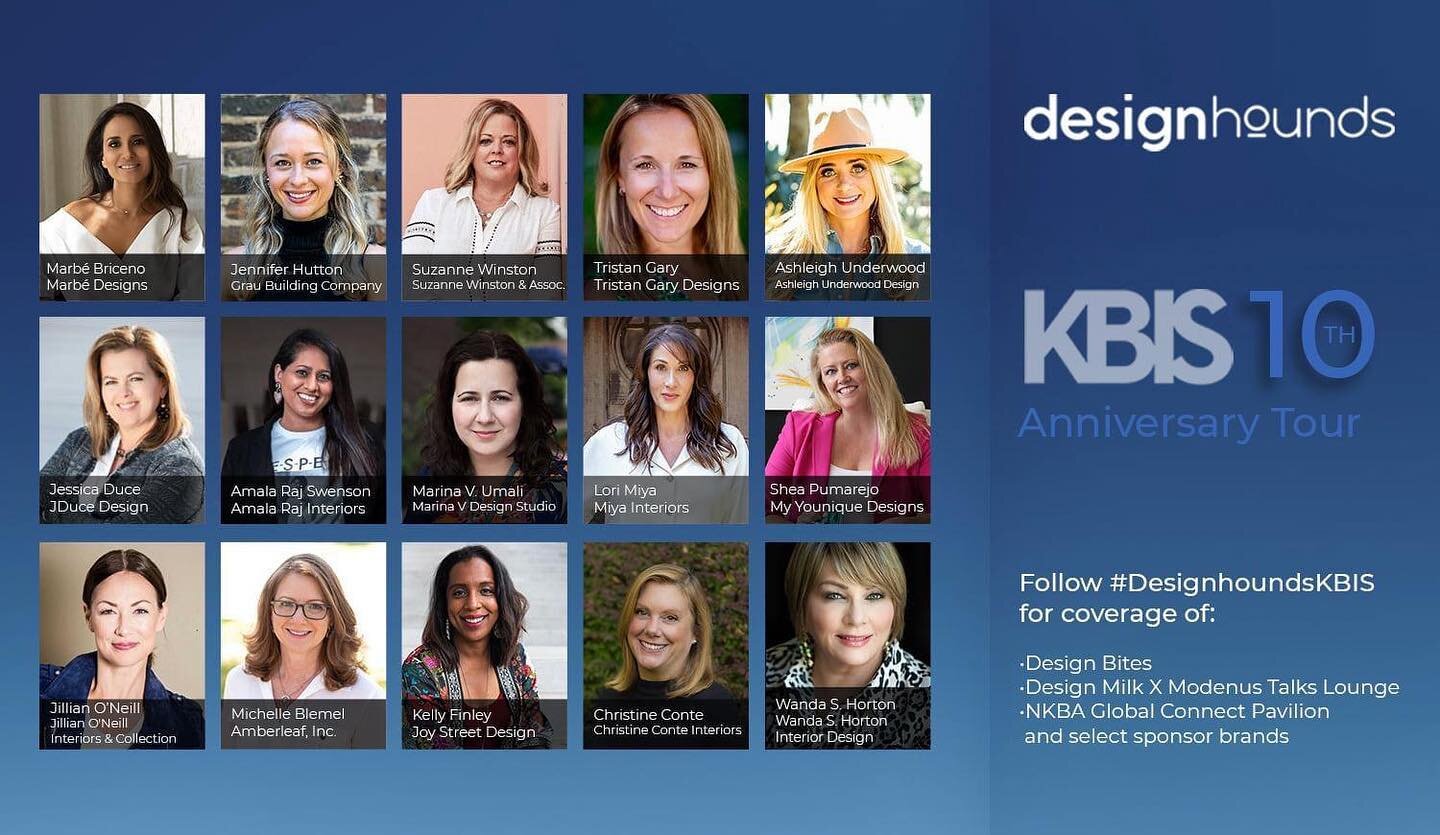 We are counting down days to the @designhounds @kbis_official 10th anniversary tour! So honored to have been selected along these amazing designers to participate as a designhound. Can&rsquo;t wait to see the amazing products at #kbis2022 especially 