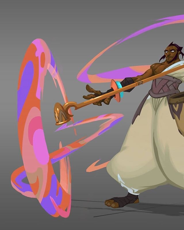 Swipe to see Javash, a character from @gogigantic that was pretty special to me, though he was never released due to the studio closing. Javash is a sand sculpting monk that creates sculptures to give him unique abilities. Got to lean into my love of