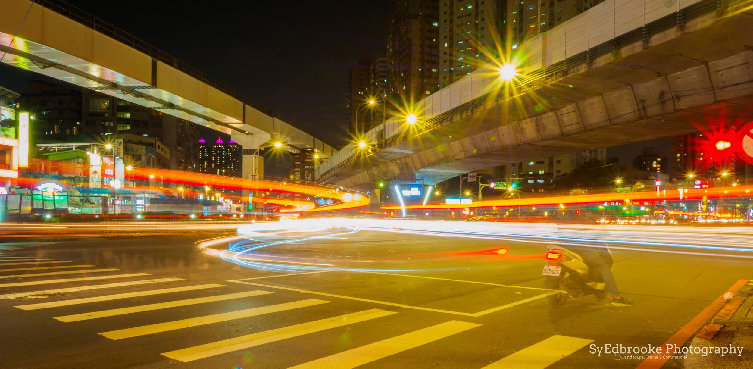 The intersection 2 mins walk from my house. f22, ISO 200, 25, 24mm