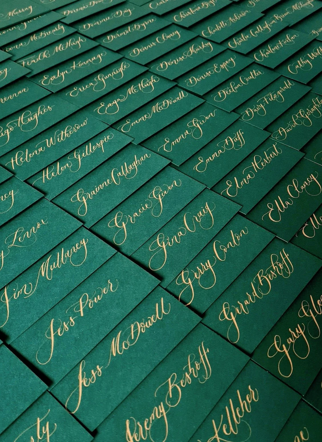 Bespoke Calligraphy Place Cards, Table Number, Place Names, Acrylic