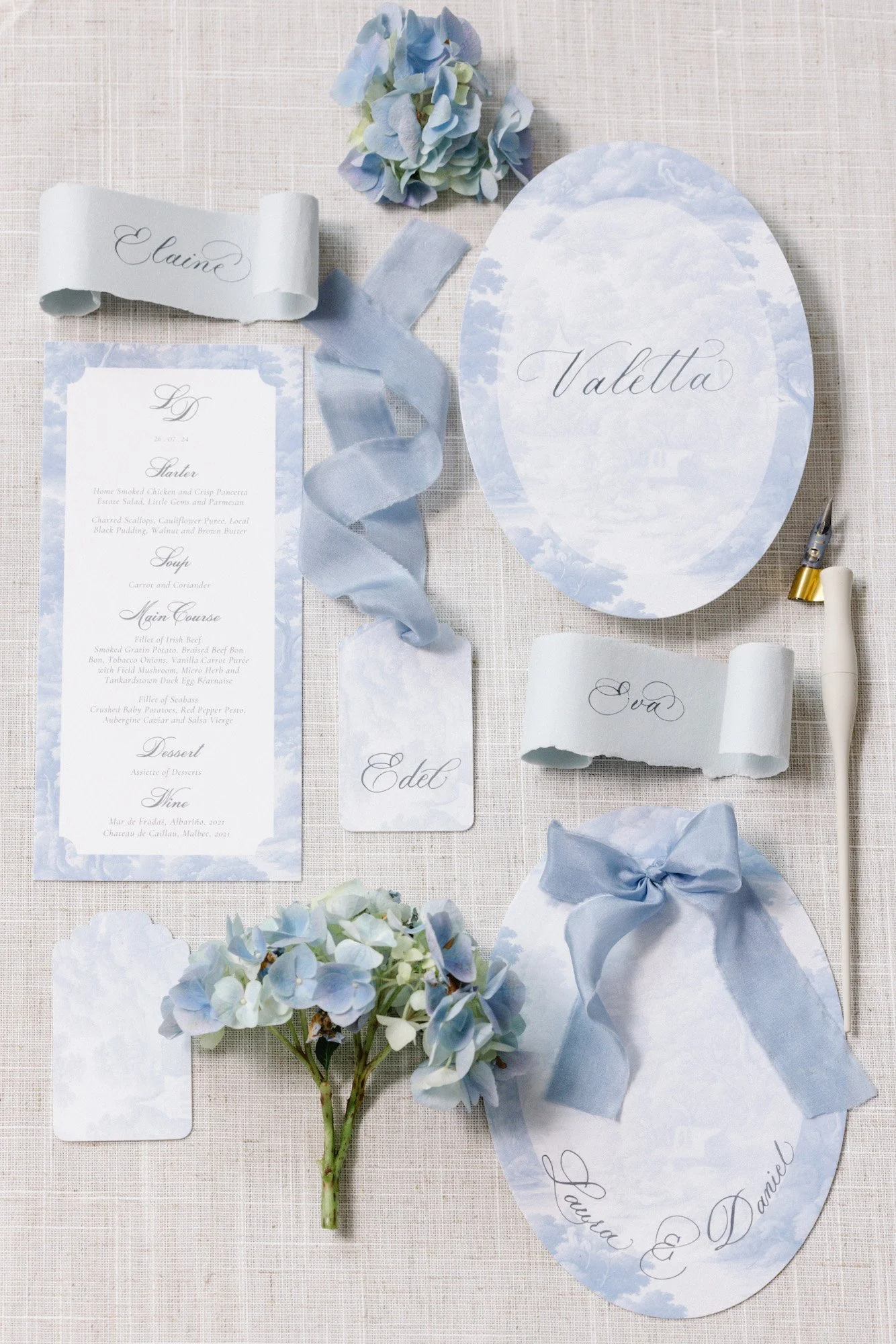 Calligraphy by laura - Toile de Jouy stationery.JPG