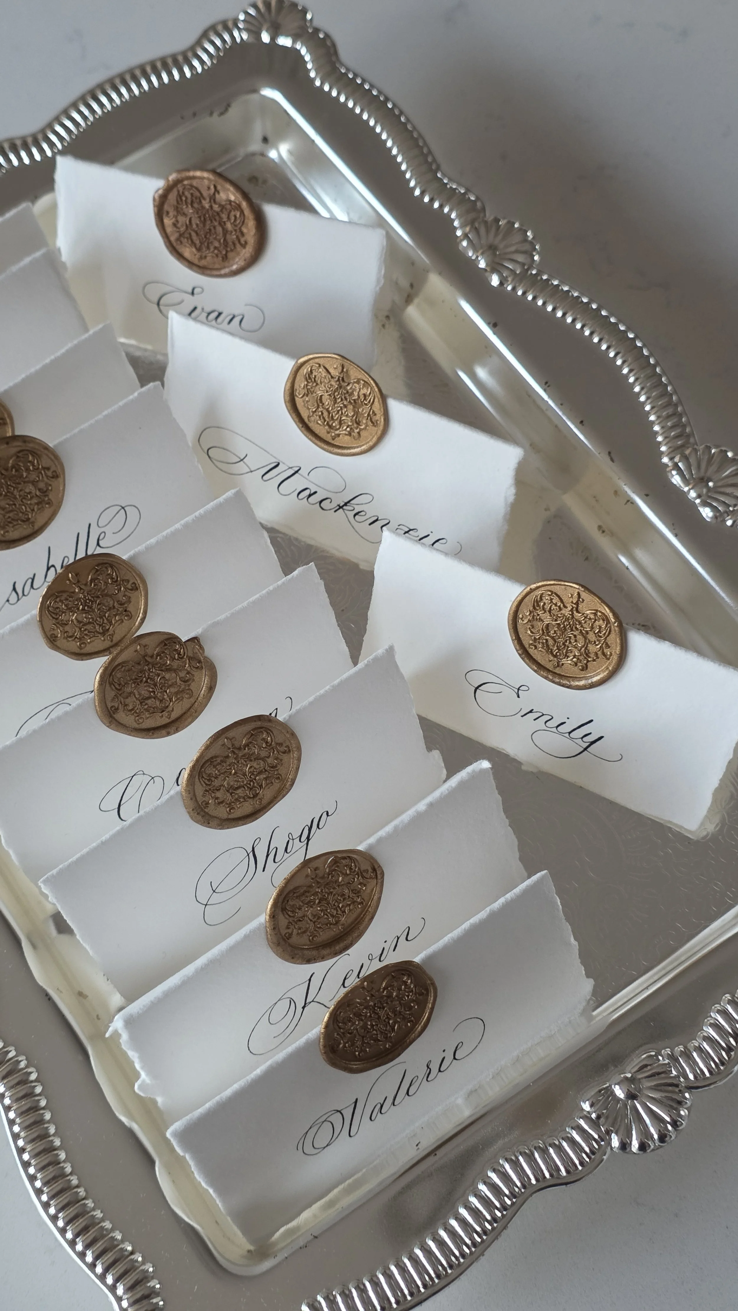 Place card and envelope by calligraphy by laura.jpg