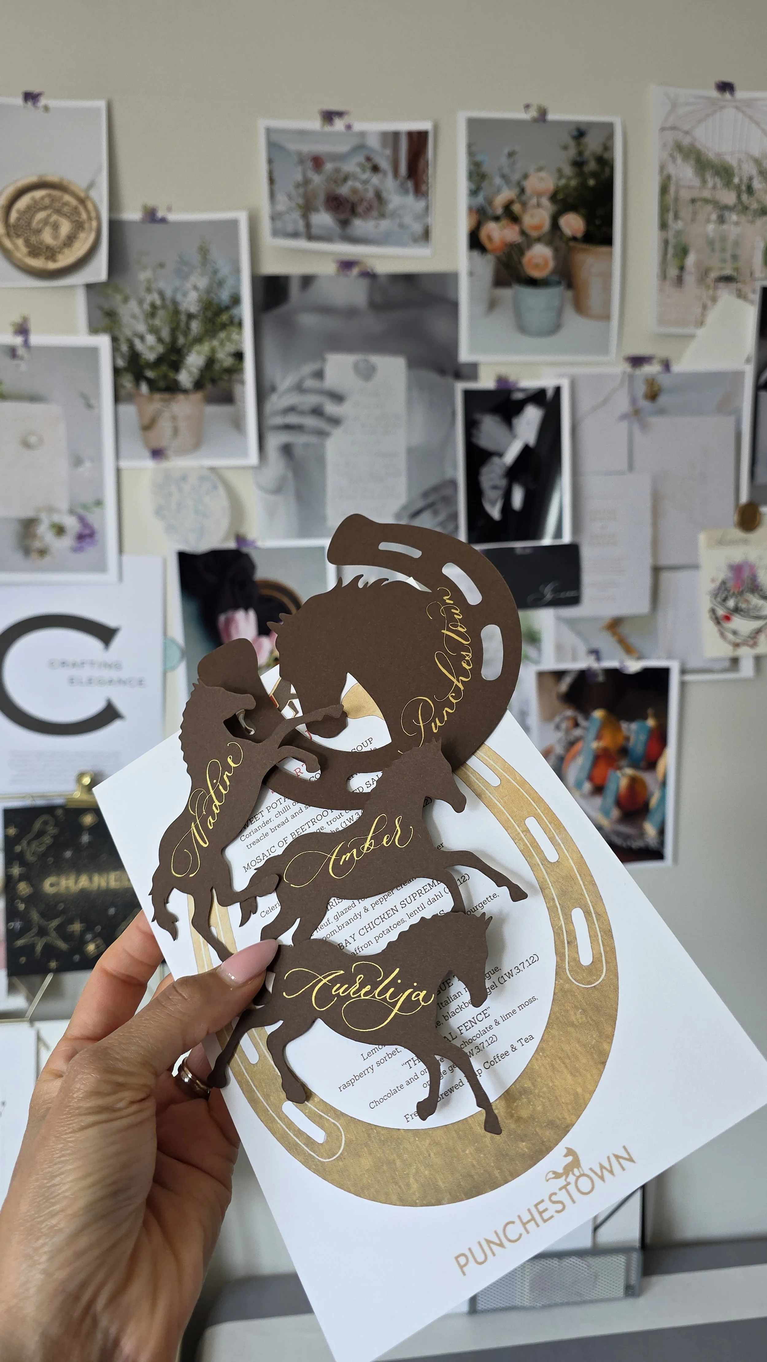 Horse shape place cards by Calligraphy by Laura.jpg