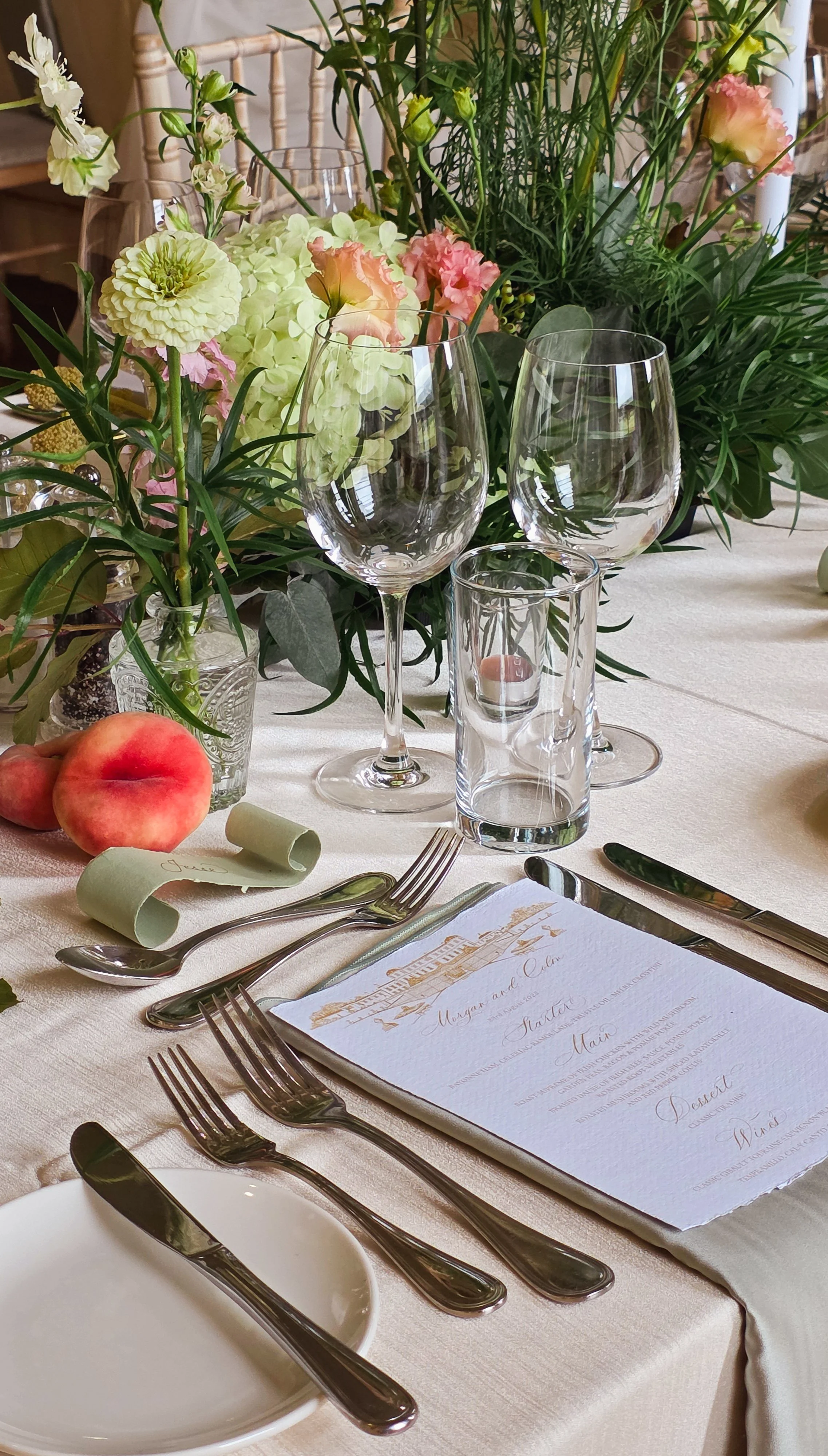 Rolled Place card and envelope by calligraphy by laura.jpg
