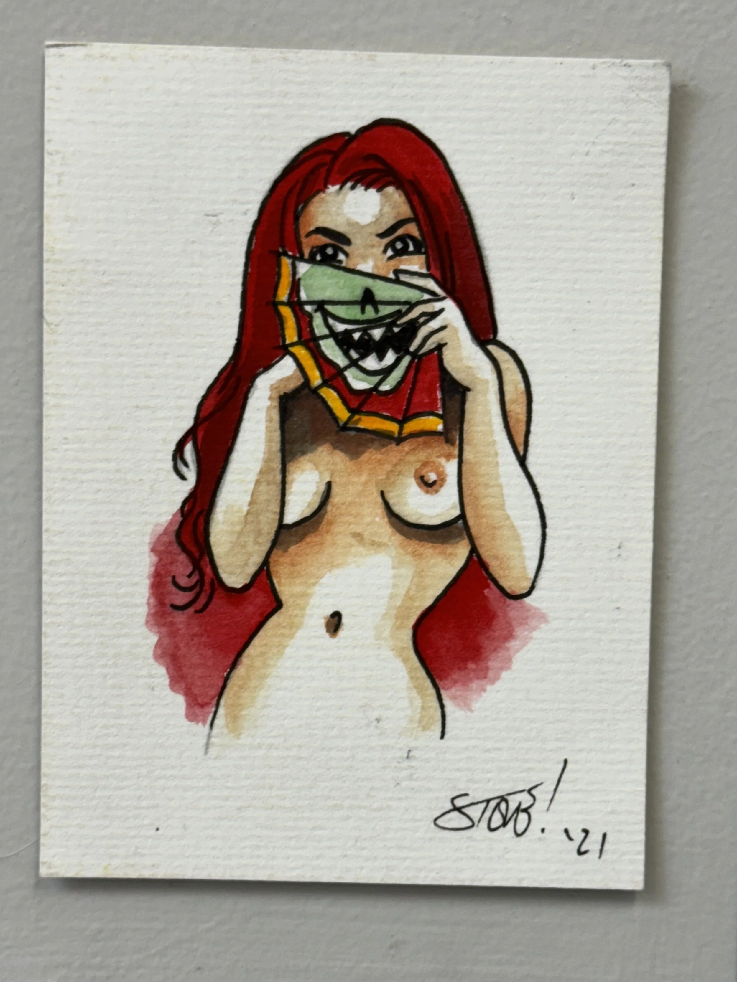 Fan Dance - original watercolour painting