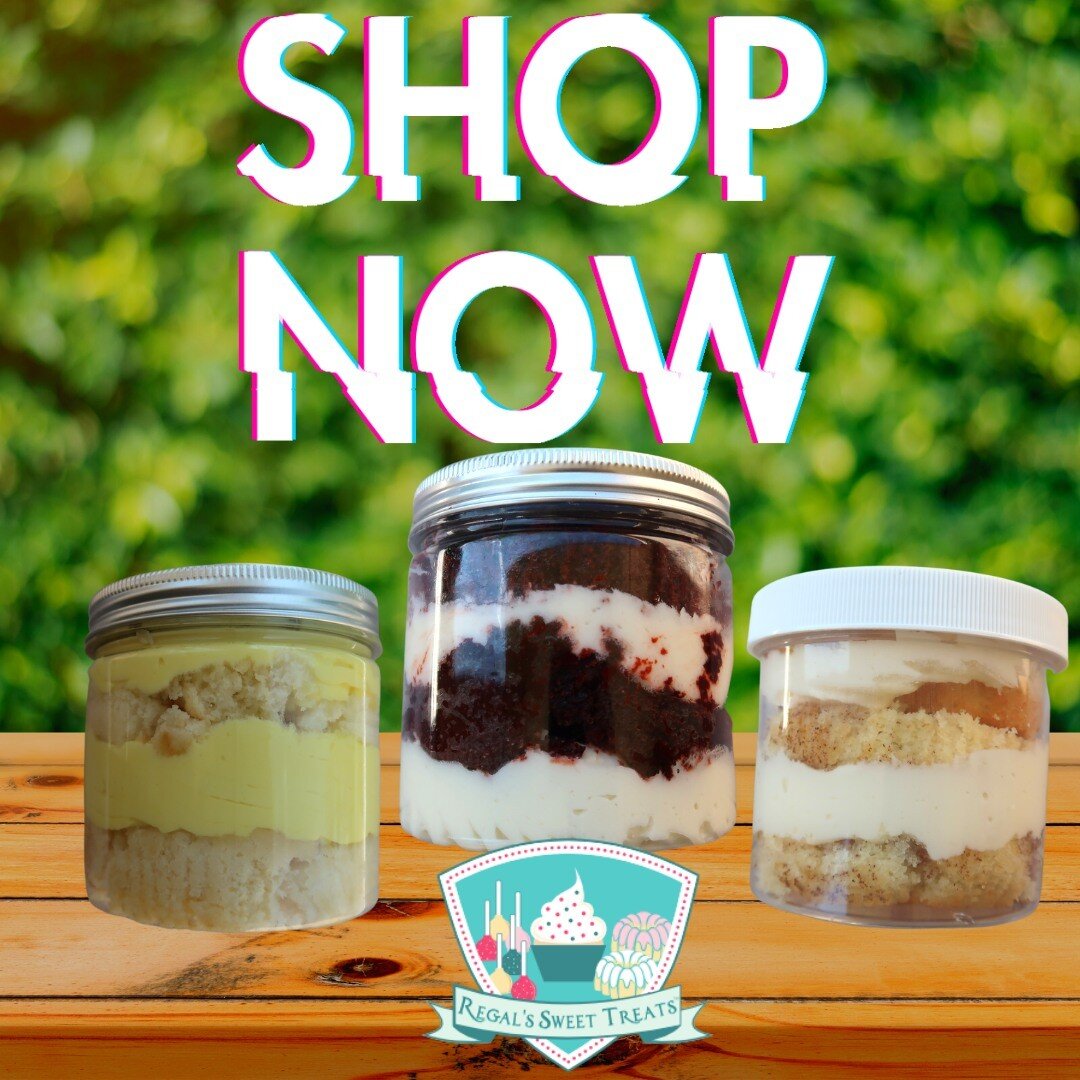Don't miss out on this GOODNESS...https://www.regalssweettreats.com/  Cupcake In A Jar can be ordered on our website in a variety of flavor options.
.
.
#regalssweettreats #cupcakeinajar #regalssweettreats #sweettreats #vegantreats #cupcakes #dessert