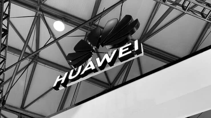 A Huawei logo on display at MWC Shanghai in June 2019