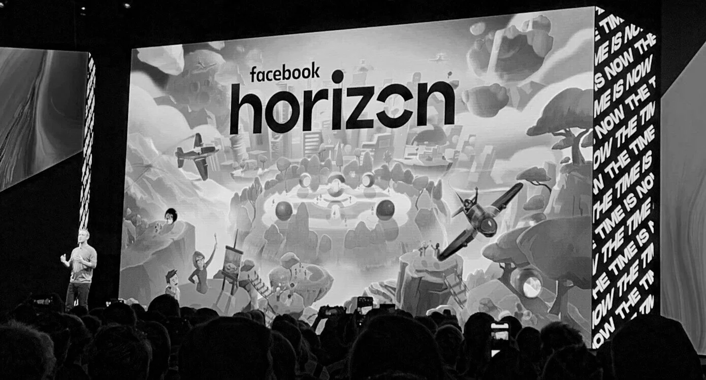 Mark Zuckerberg presenting Facebook Horizon virtual world