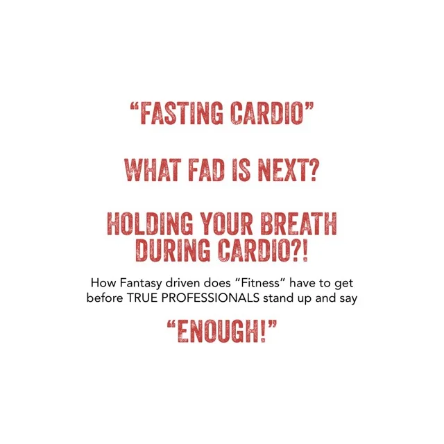 Fasting Cardio is as dangerous as holding your BREATH while on a Treadmill - it's time for some "Scientific - Common Sense"