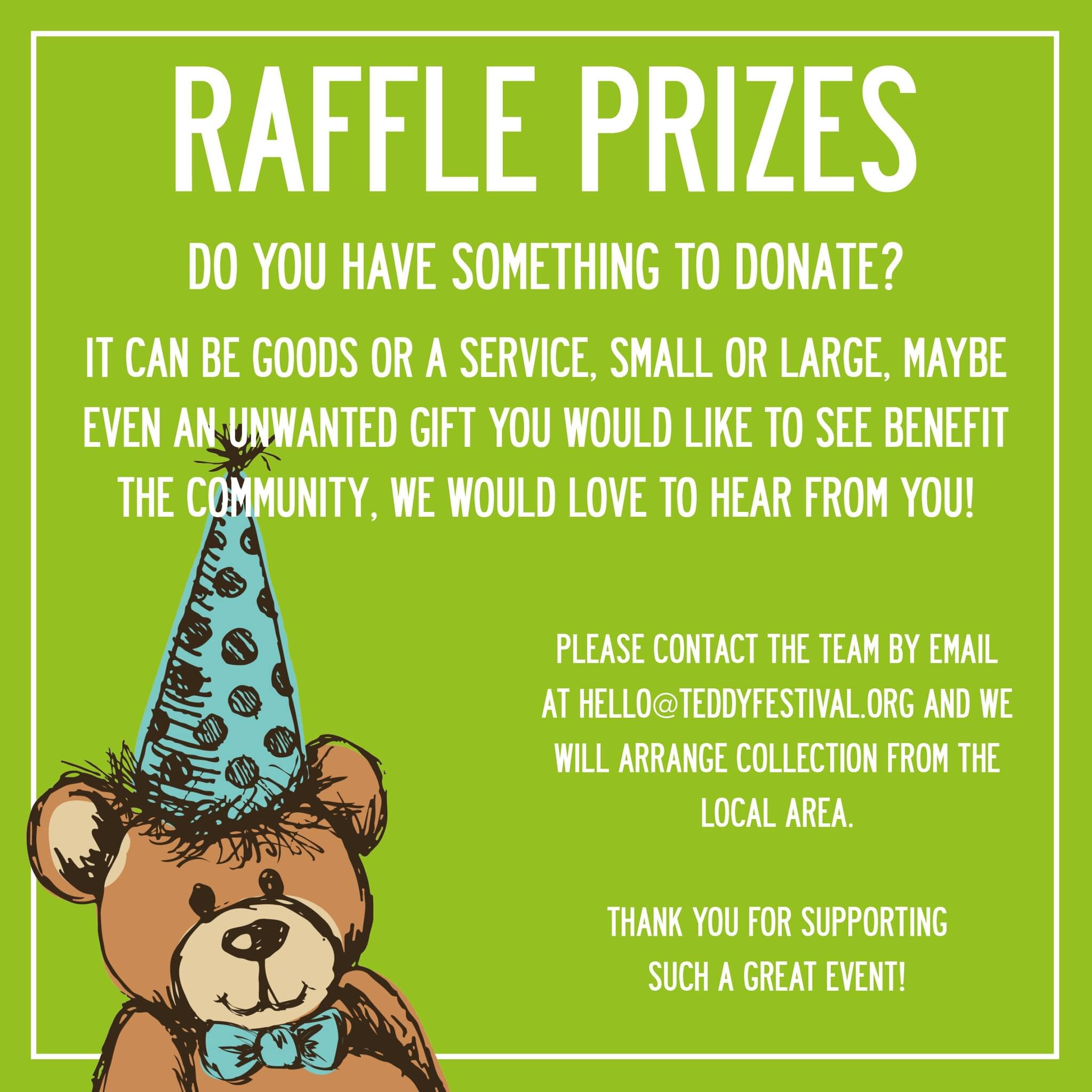 We're putting together some amazing raffle prizes!