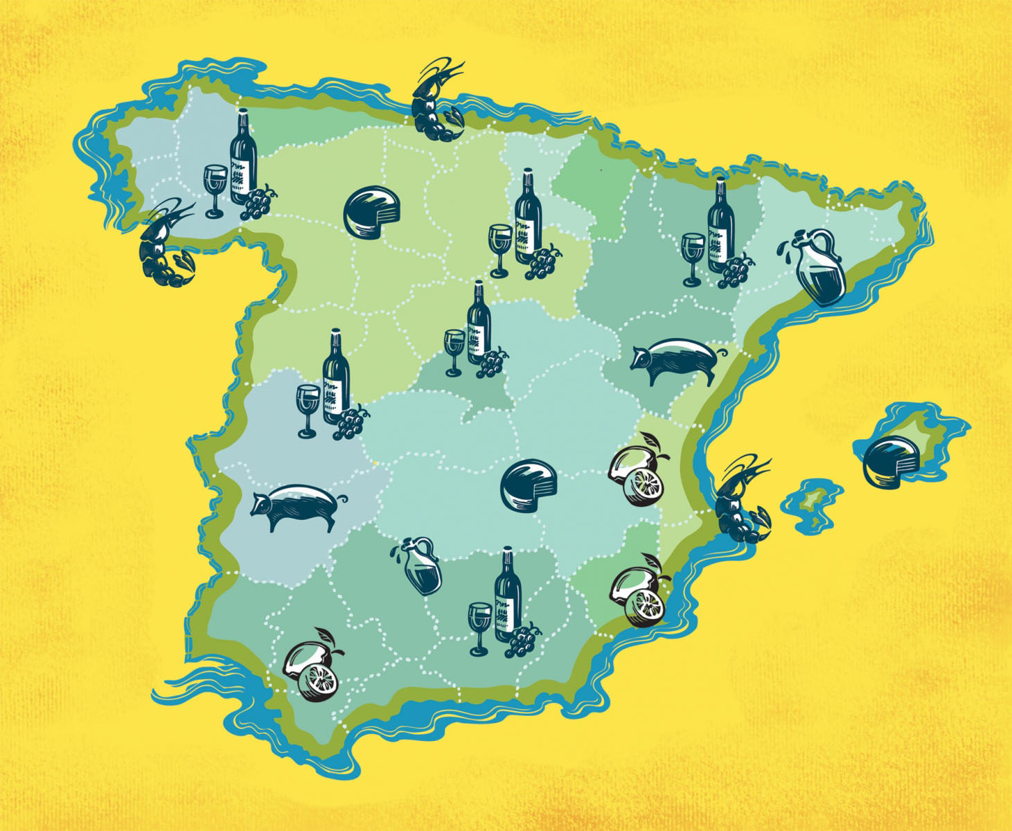 CENTRAL MARKET MAP OF SPAIN
