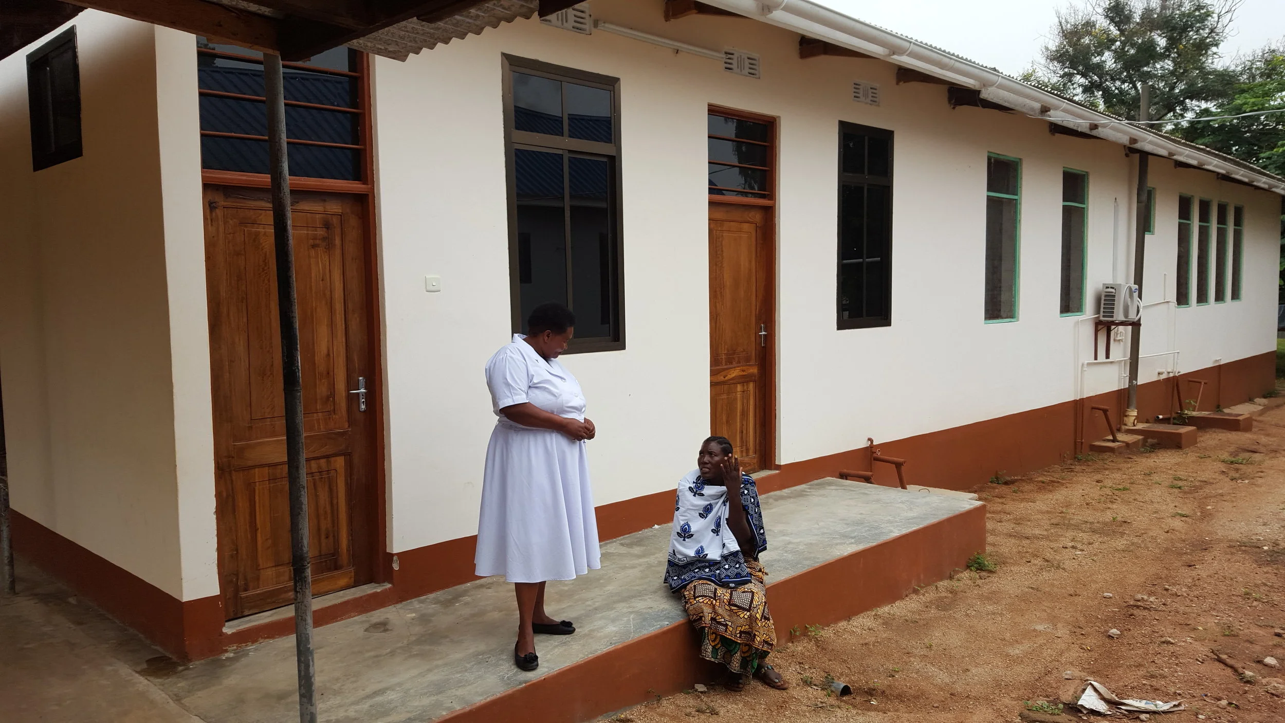 A view of the maternity extension as well as part of the old building