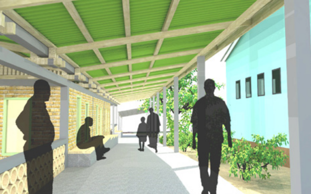 2. A rendering of a path in the new design proposal