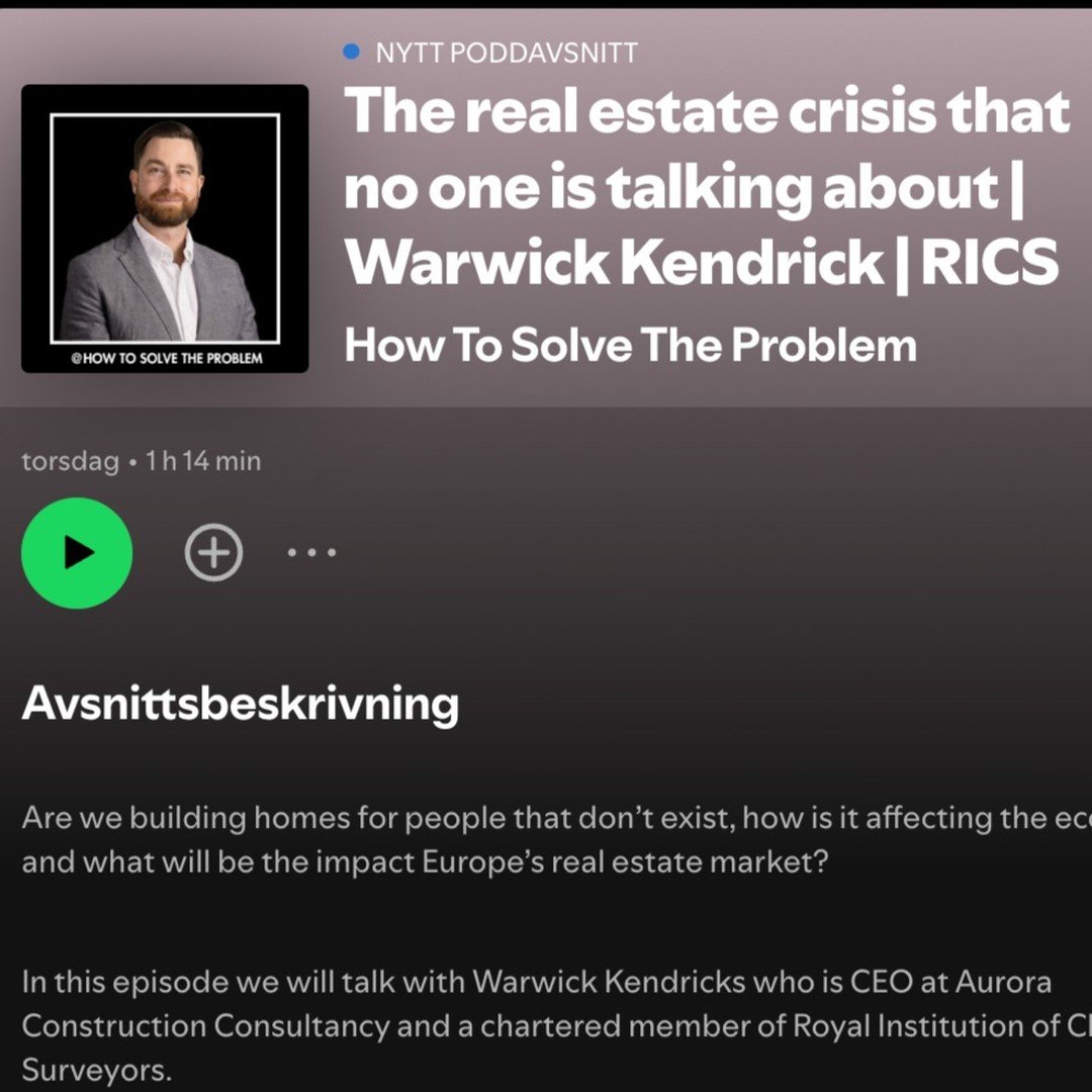 🚨 NEW PODCAST ALERT! We&rsquo;re excited to share the latest episode of the How to Solve the Problem podcast, featuring our corporate partner Aurora Construction and their CEO, Warwick Kendrick, MRICS. 

🎙️ Are we building homes for people that don