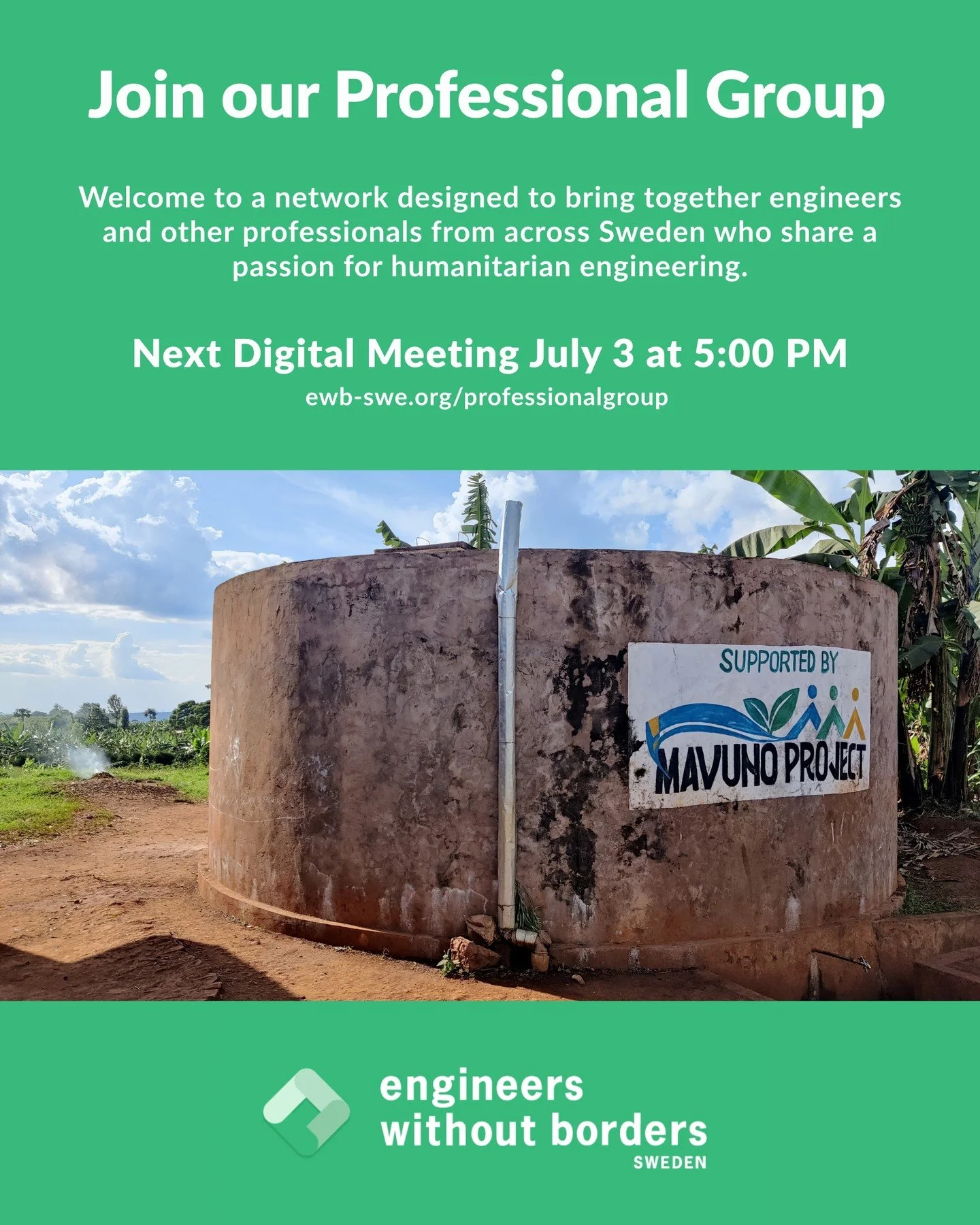 ☀️ Summer Networking Alert! ☀️ Join us this Thursday, 3 July at 17:15 for our EWB-SWE Professional Group Meeting &mdash; your chance to explore how humanitarian engineering can drive positive change in communities around the world. 

Whether you&rsqu