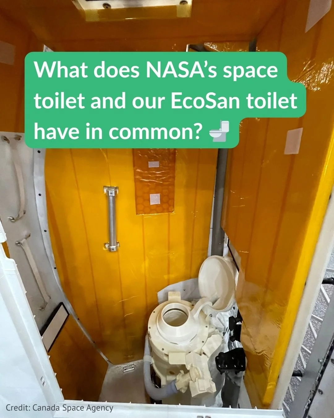 At first glance, NASA's Orion Space Toilet and our EcoSan Toilet seem worlds apart. 🚽🚀 But they are actually solving the same fundamental problem: 

How do you provide safe, hygienic sanitation in an environment with no plumbing and zero water? 

W