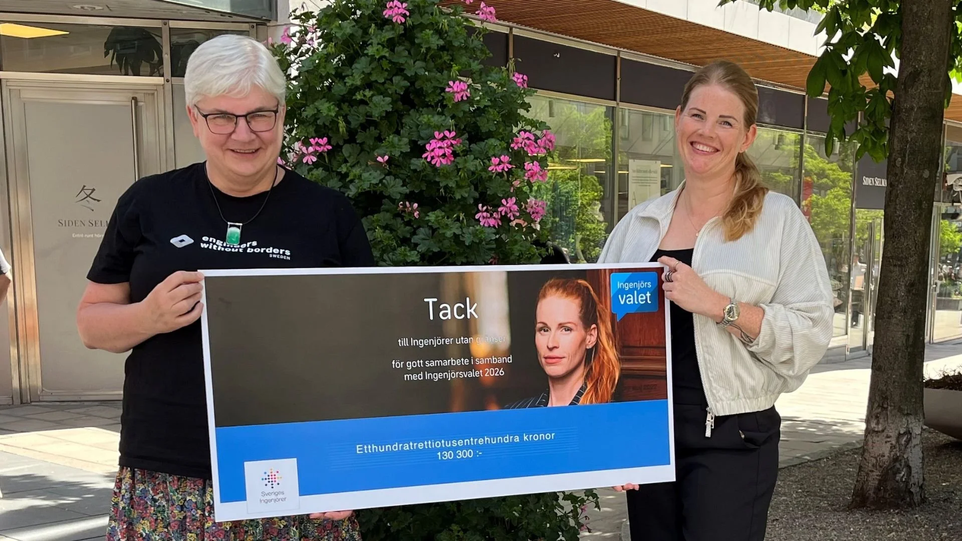 Over 130,000 SEK donated to Engineers Without Borders Sweden through Ingenjörsvalet