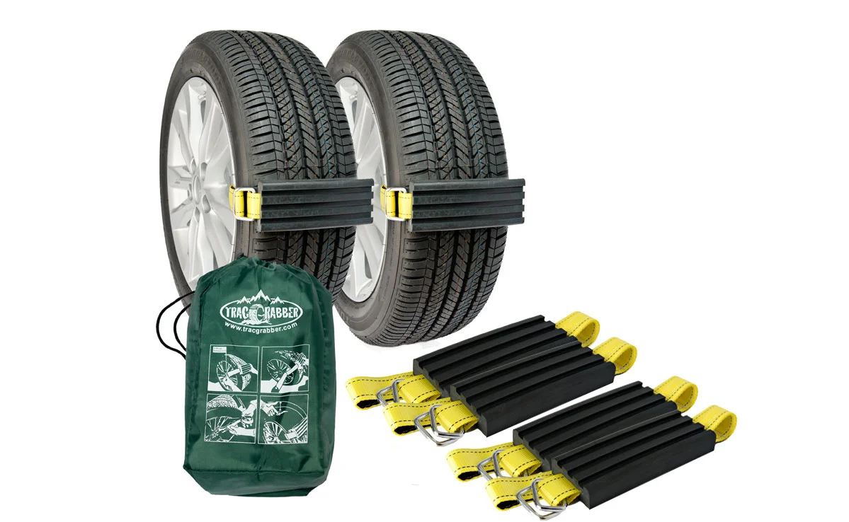 Trac-Grabber Quad-Pack designed to get all-wheel SUV's, with standard or all-terrain tires, unstuck in the worst conditions, snow, mud, and sand.