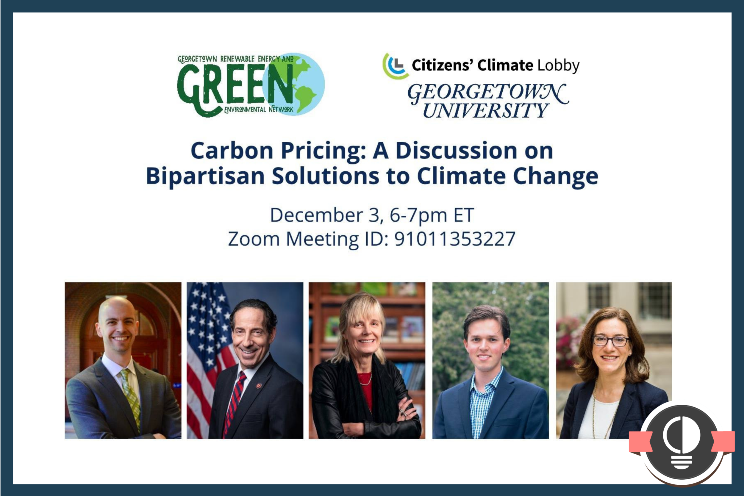 Georgetown Climate Solutions Event with Rep. Raskin (MD-8)
