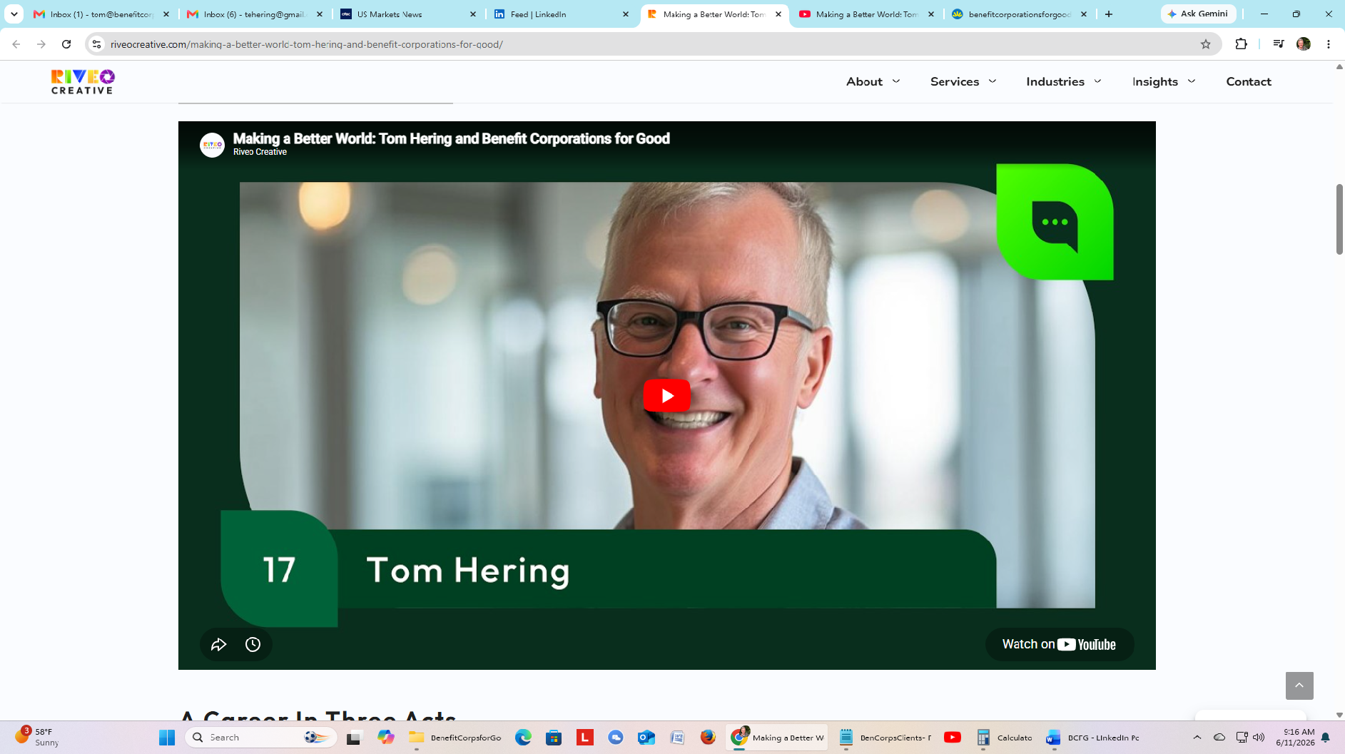 Making a Better World: Tom Hering and Benefit Corporations for Good