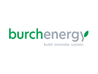Burch Energy logo with the tagline "build. innovate. sustain."