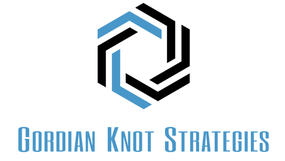 Gordian Knot Strategies logo with hexagonal design