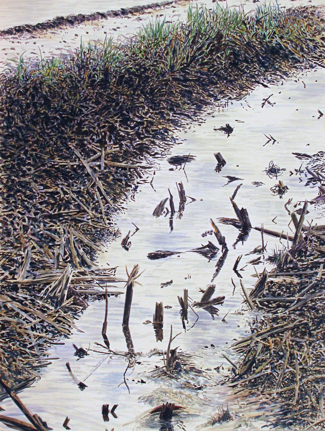 Winter's Harvest 44 X 34 framed watercolor $13,000