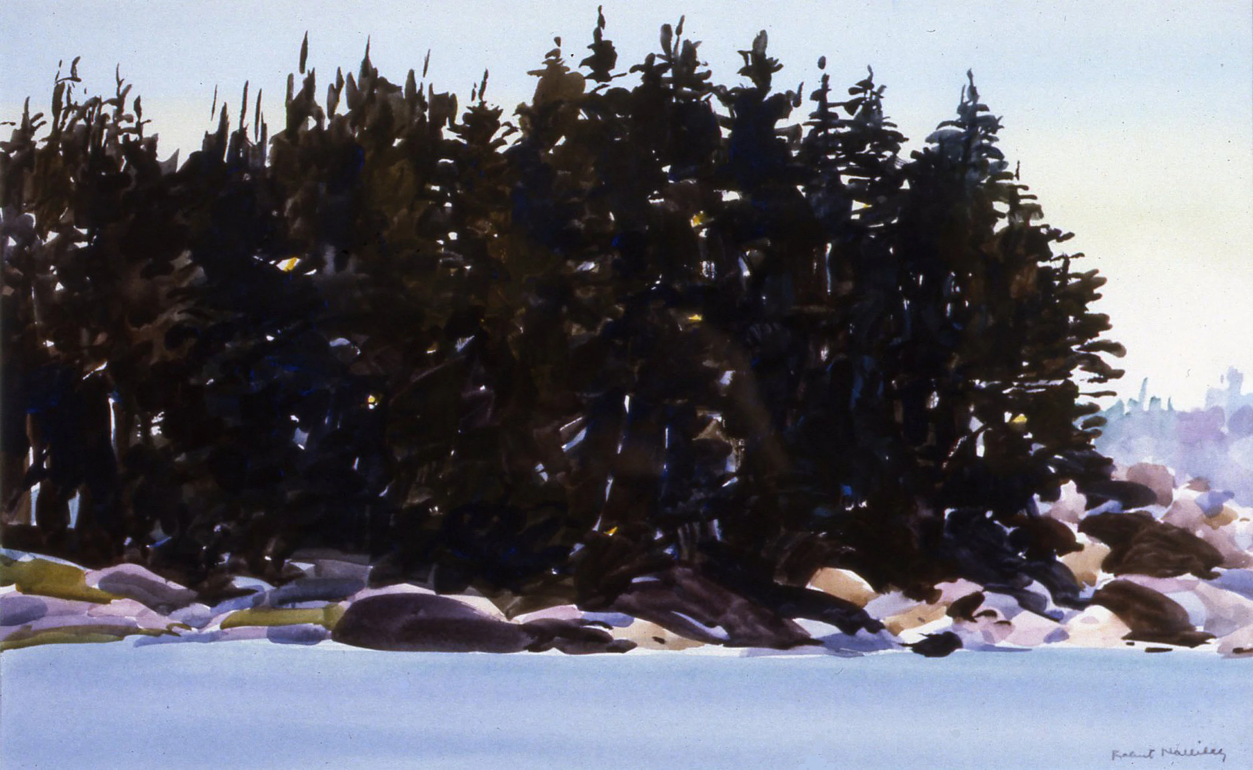 Island Pines 20 X 27 Framed Watercolor $1,800