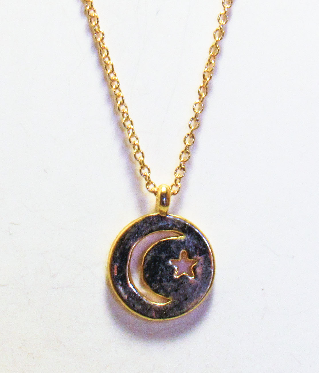 Round Crescent Moon and Star