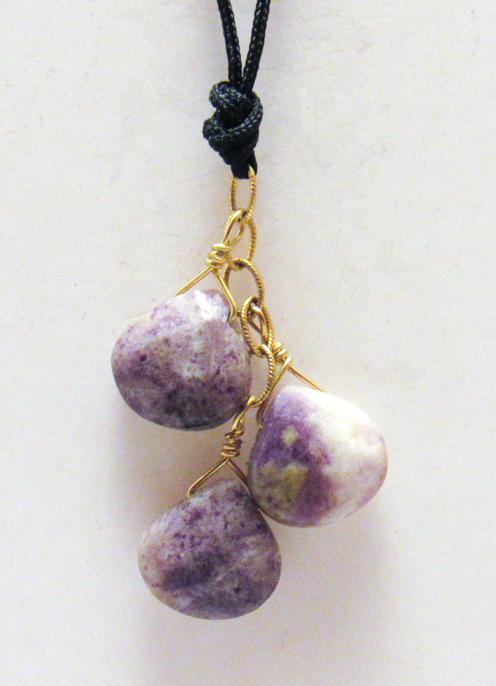 Lepidolite Cluster on Cord