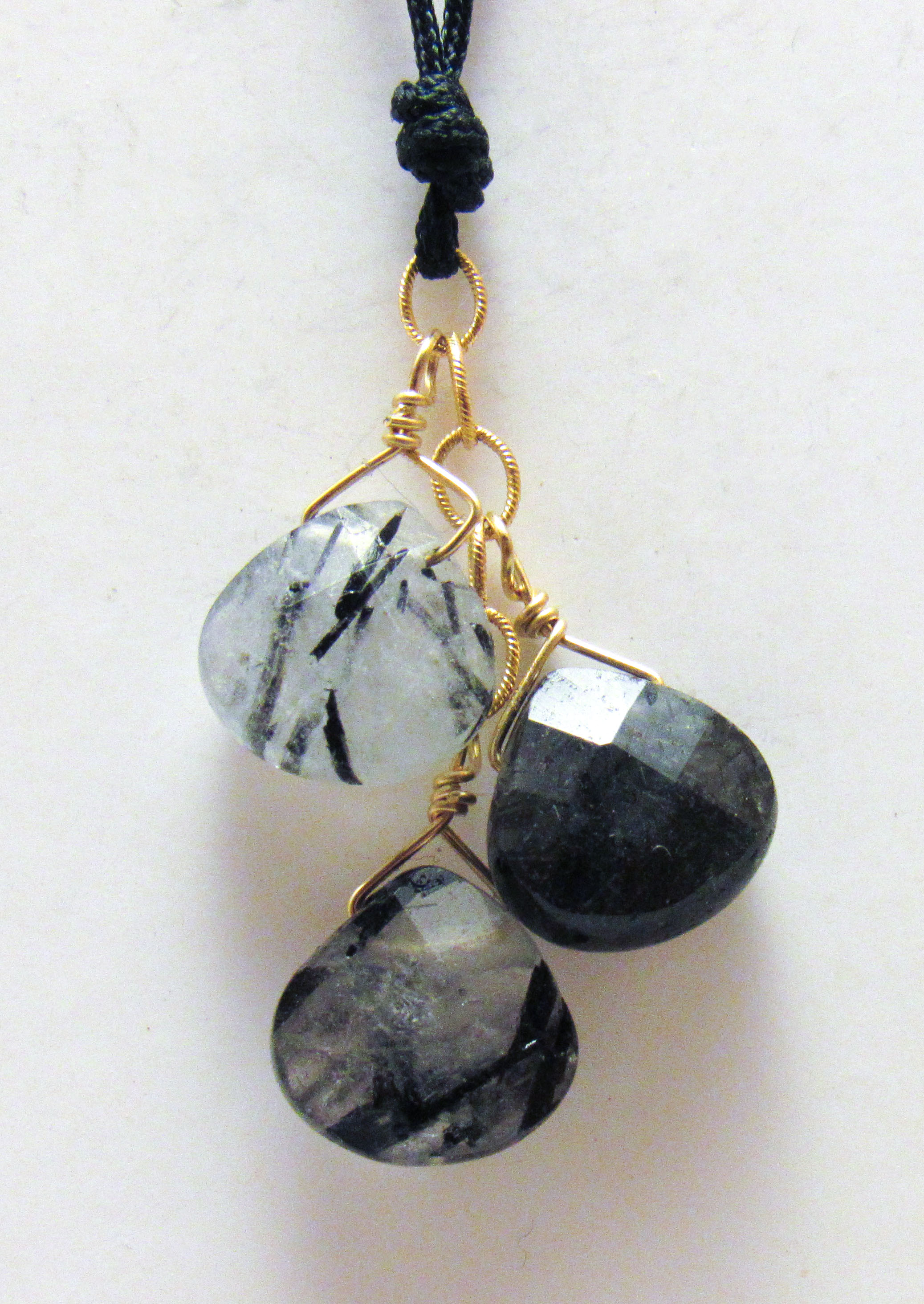 Tourmalated Quartz on Cord