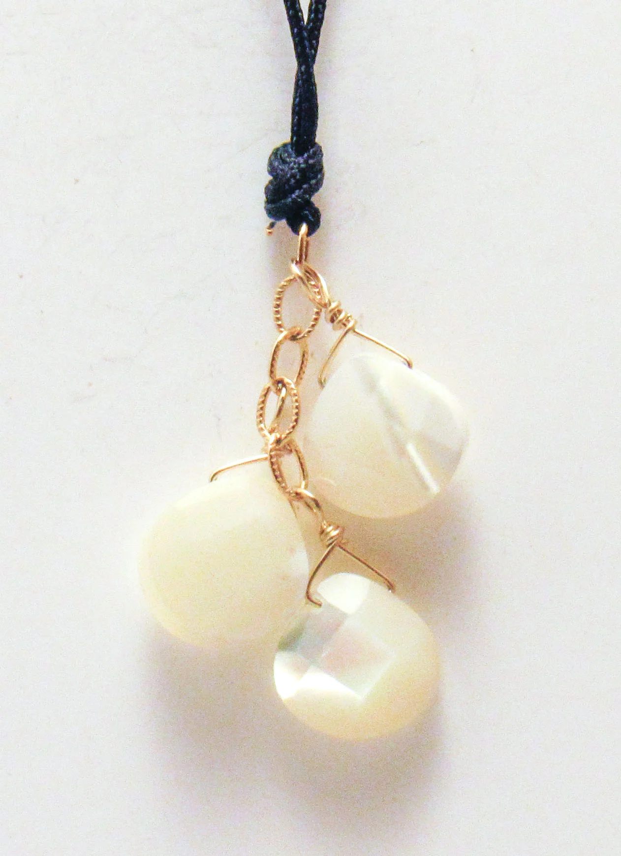 Mother of Pearl Cluster on Cord