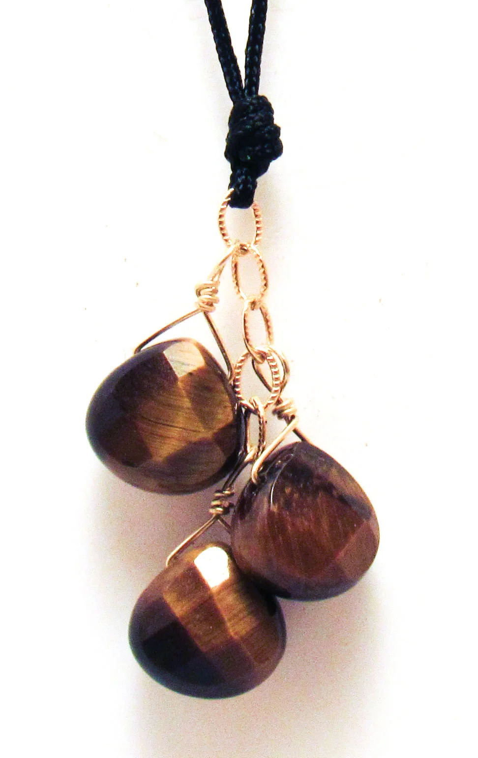 Tiger Eye Cluster on Cord